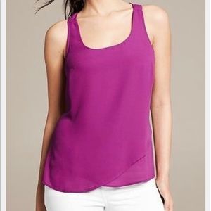 Banana Republic MP Racerback Tulip hem Blouse
